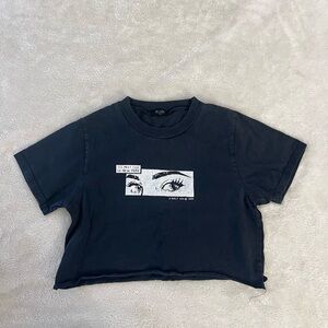 John Galt cropped graphic tee